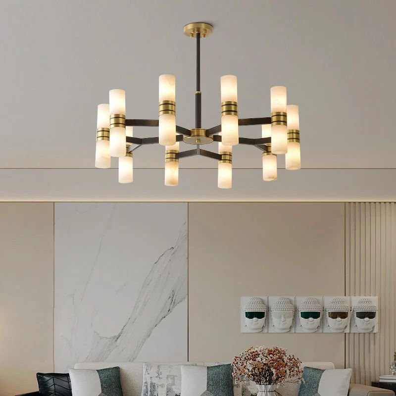 Moral Alabaster Round chandelier-Nobipets