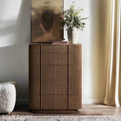 Mulholland Modern Cabinet 5-Drawer Narrow Dresser