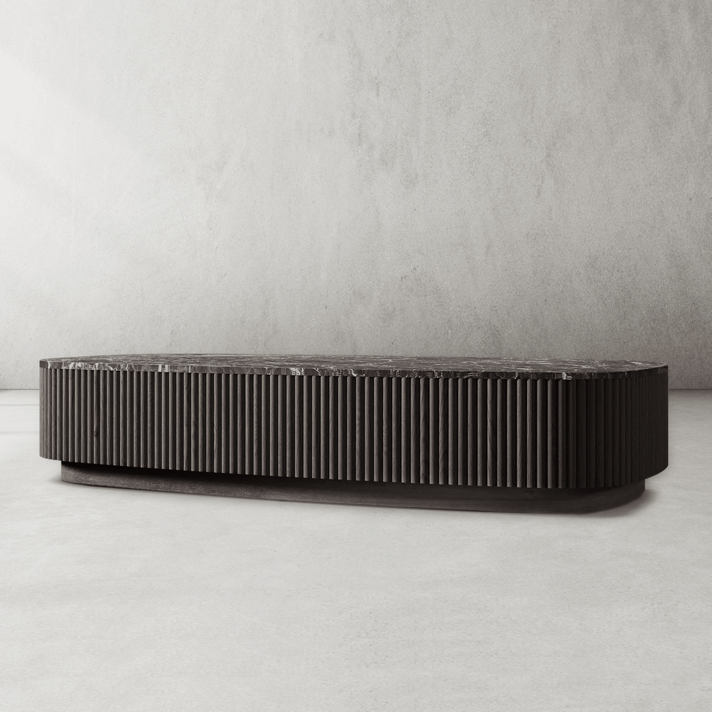 Mulholland Oak Wood & Stone Coffee Table