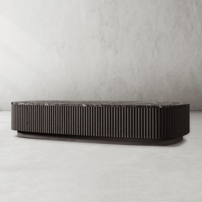 Mulholland Oak Wood & Stone Coffee Table