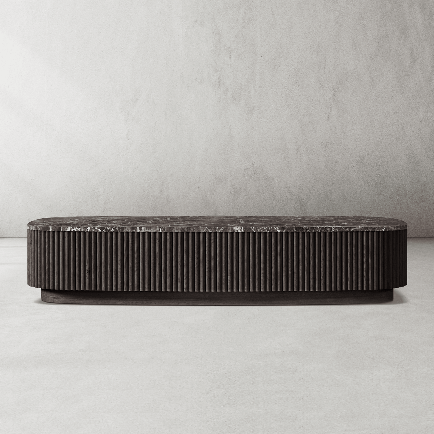 Mulholland Oak Wood & Stone Coffee Table