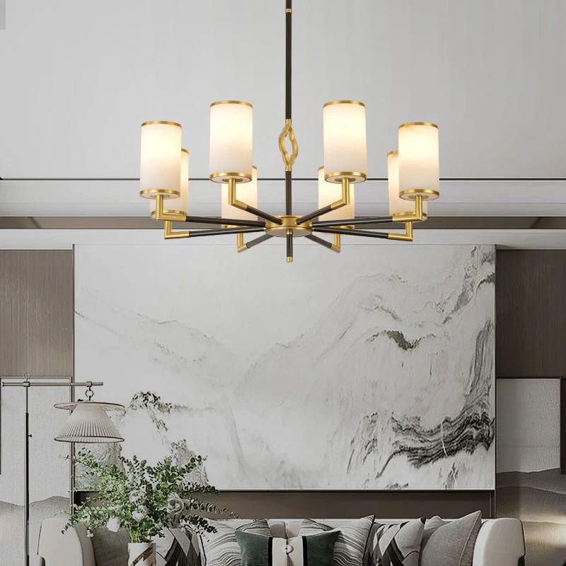 Multi-layer Branda Alabaster Round chandelier-Nobipets
