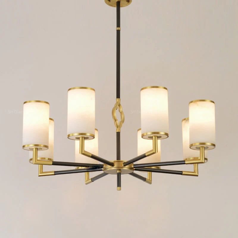 Multi-layer Branda Alabaster Round chandelier-Nobipets