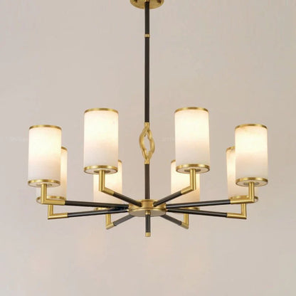 Multi-layer Branda Alabaster Round chandelier-Nobipets