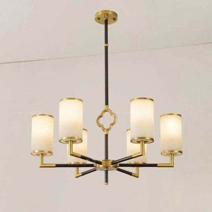 Multi-layer Branda Alabaster Round chandelier-Nobipets