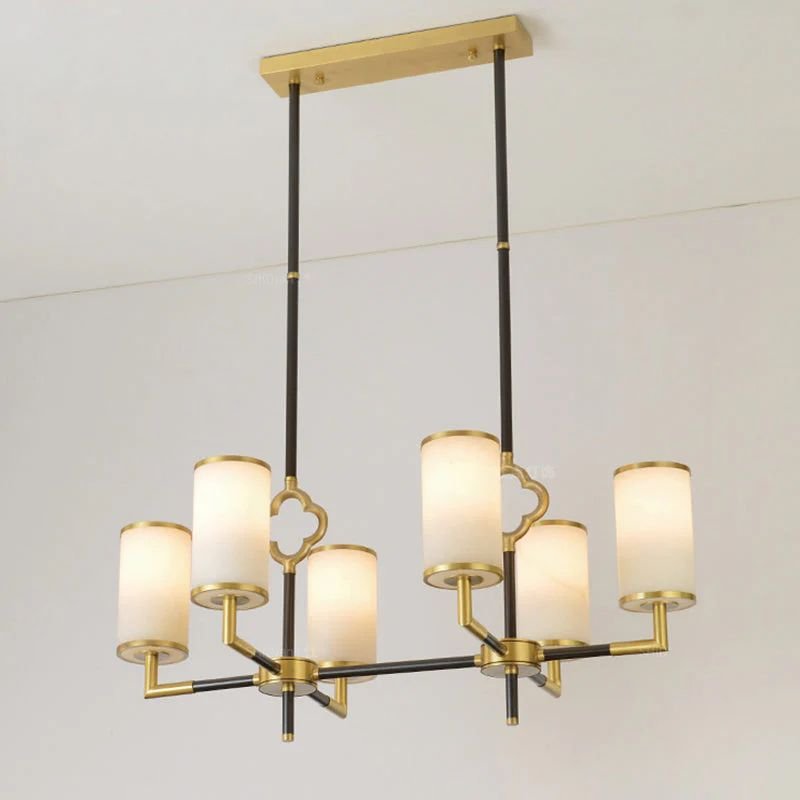 Multi-layer Branda Alabaster Round chandelier-Nobipets