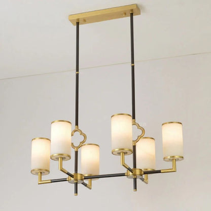 Multi-layer Branda Alabaster Round chandelier-Nobipets