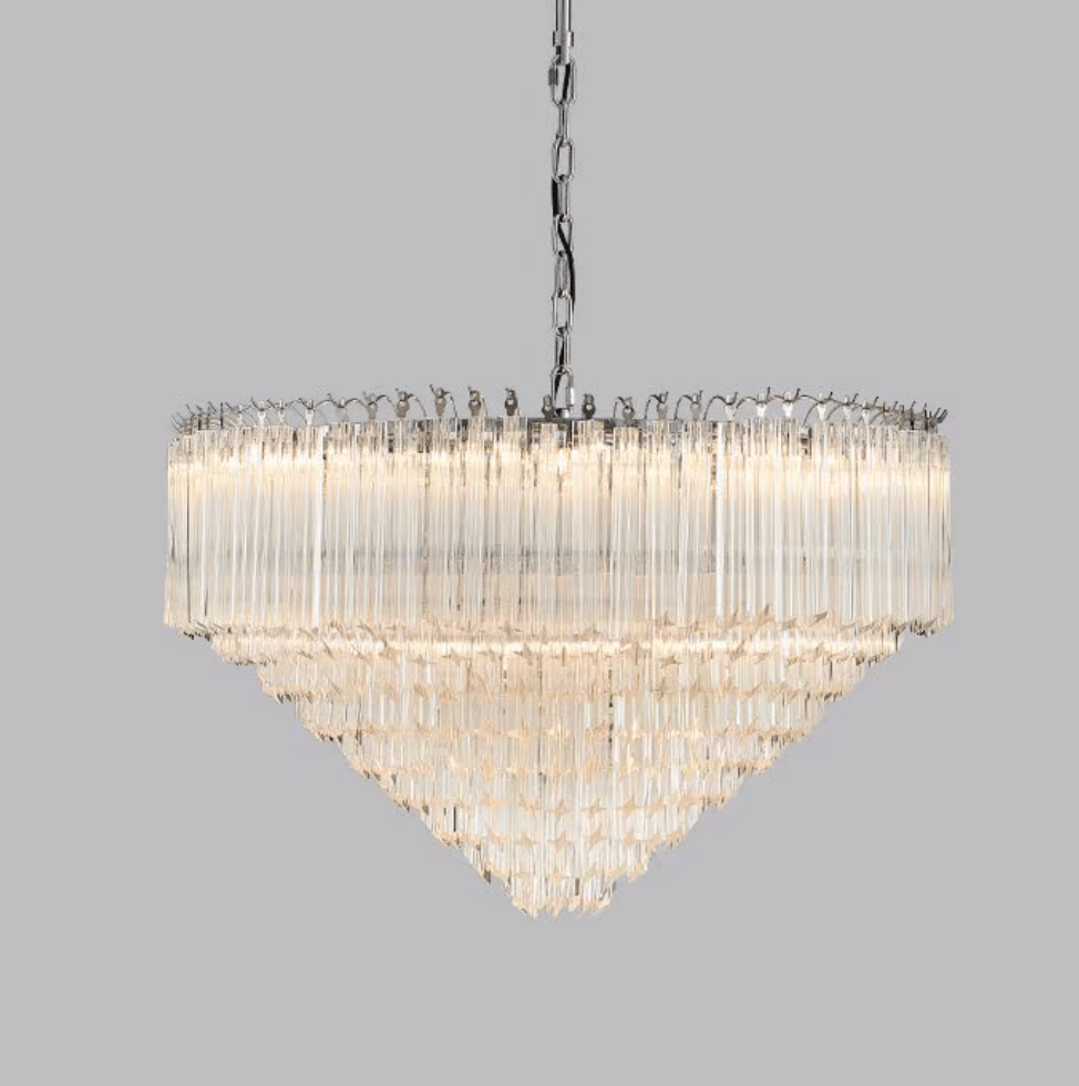 Multi-Tier Modern Light Luxury Crystal Rods Pendant Chandelier for Living Room/Bedroom/Foyer/Entrys-Nobipets
