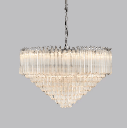 Multi-Tier Modern Light Luxury Crystal Rods Pendant Chandelier for Living Room/Bedroom/Foyer/Entrys-Nobipets