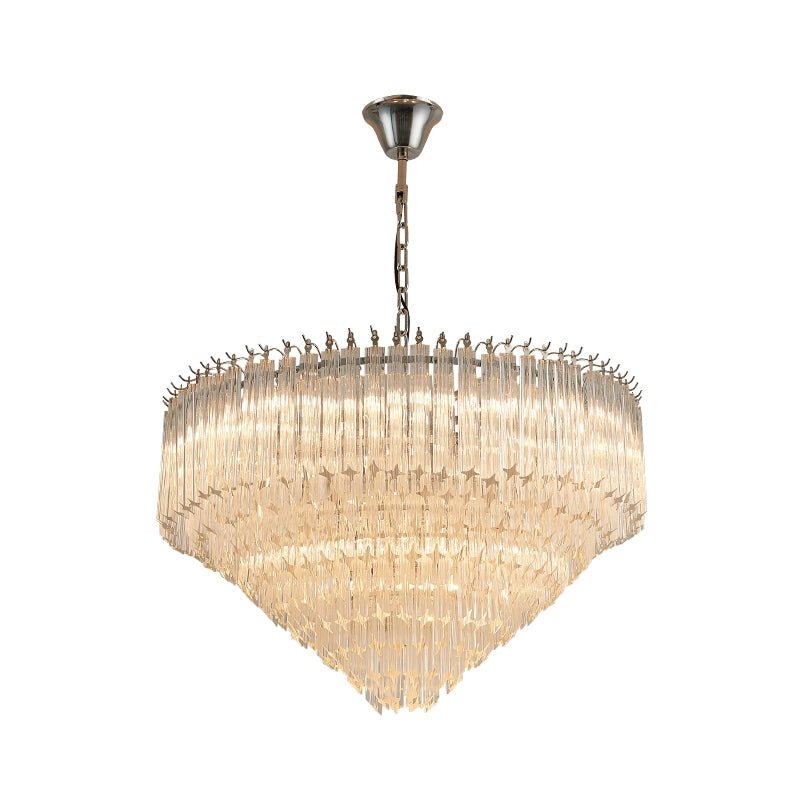 Multi-Tier Modern Light Luxury Crystal Rods Pendant Chandelier for Living Room/Bedroom/Foyer/Entrys-Nobipets