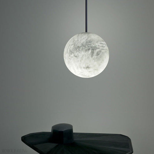Nami Alabaster Sphere Multi-Light Chandelier-Nobipets