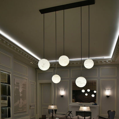 Nami Alabaster Sphere Multi-Light Chandelier-Nobipets