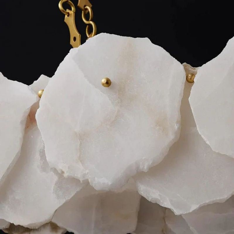 Nasile Alabaster Chain Linear Chandelier-Nobipets