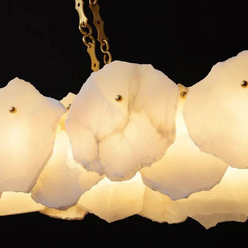 Nasile Alabaster Chain Linear Chandelier-Nobipets