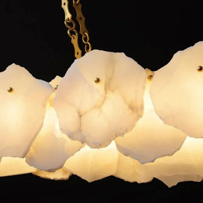 Nasile Alabaster Chain Linear Chandelier-Nobipets