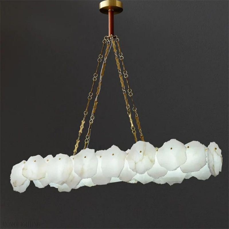 Nasile Alabaster Chain Linear Chandelier-Nobipets