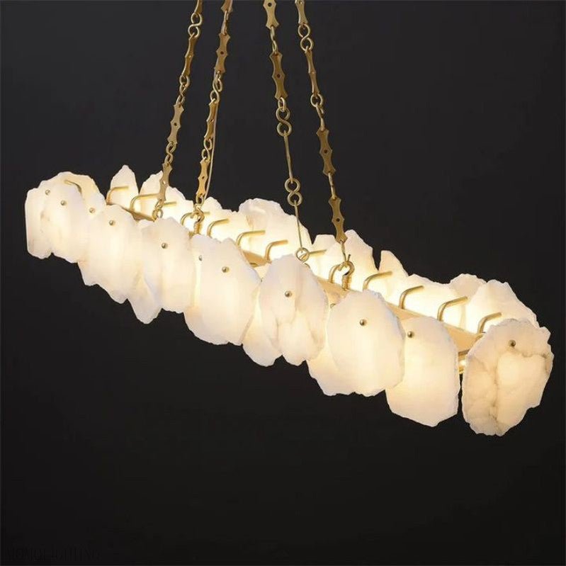 Nasile Alabaster Chain Linear Chandelier-Nobipets
