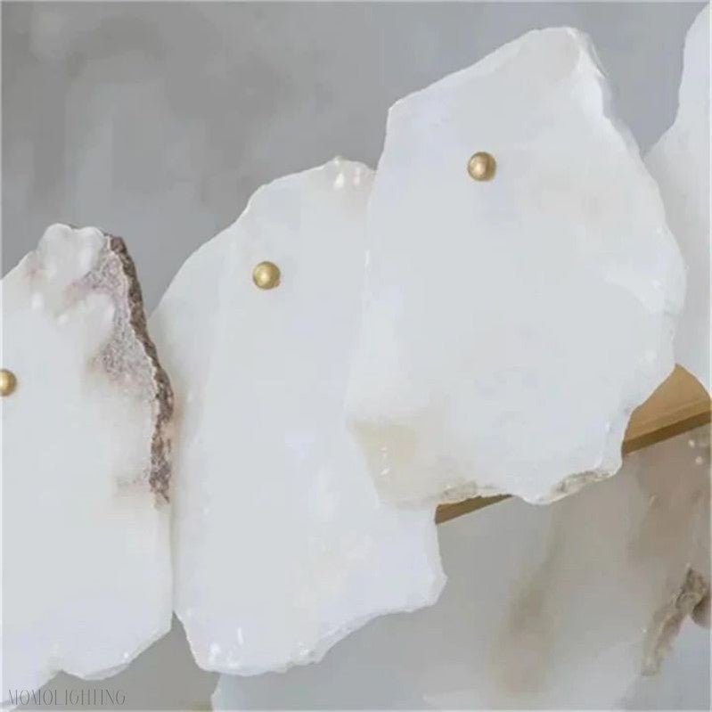 Nasile Alabaster Linear Chandelier-Nobipets