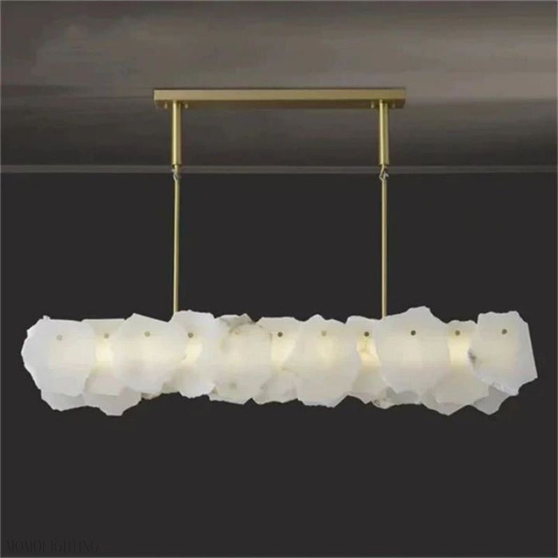 Nasile Alabaster Linear Chandelier-Nobipets
