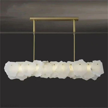 Nasile Alabaster Linear Chandelier-Nobipets