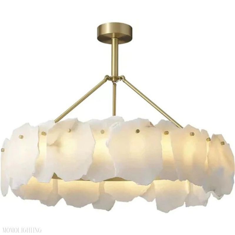 Nasile Alabaster Round Chandelier-Nobipets