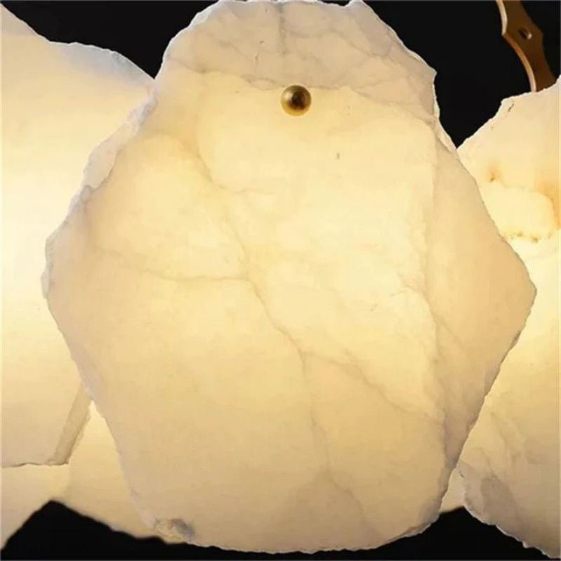 Nasile Alabaster Round Chandelier-Nobipets