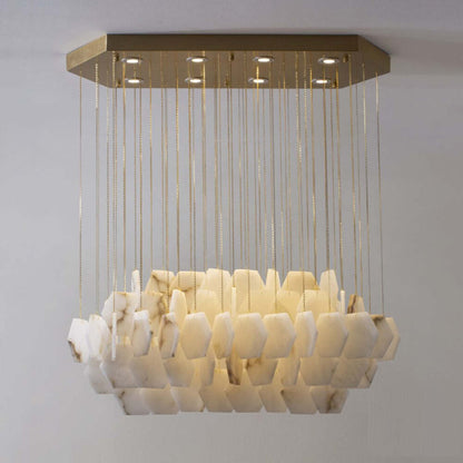 Natural Alabaster Modern Chandelier-Nobipets
