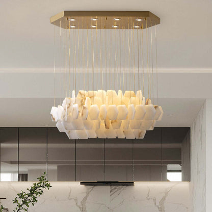 Natural Alabaster Modern Chandelier-Nobipets