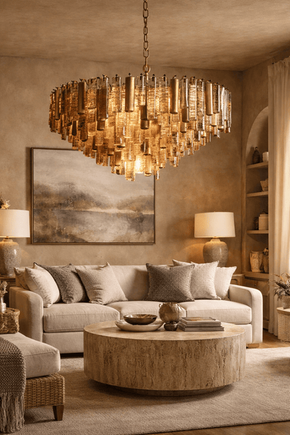 Neve Round Chandelier for Living Room
