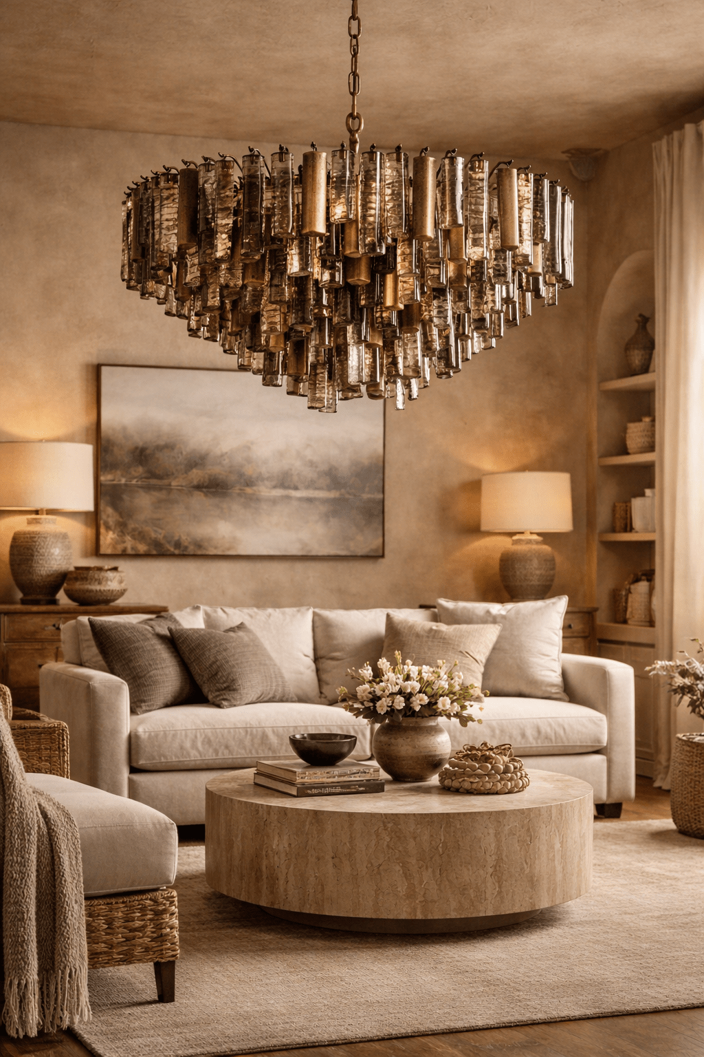 Neve Round Chandelier for Living Room