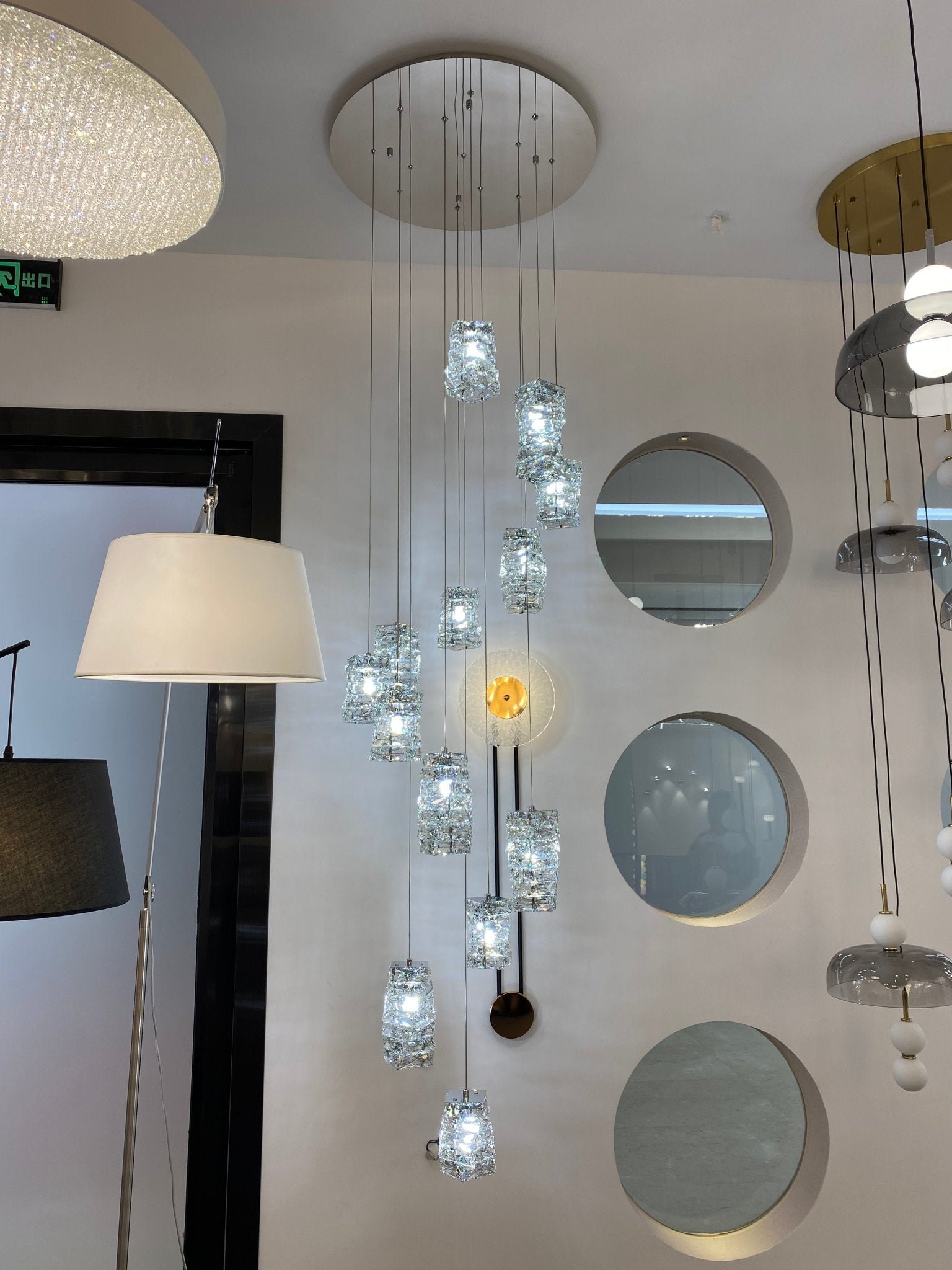 New Arrival Modern Crystal Chandelier for Staircase-Nobipets