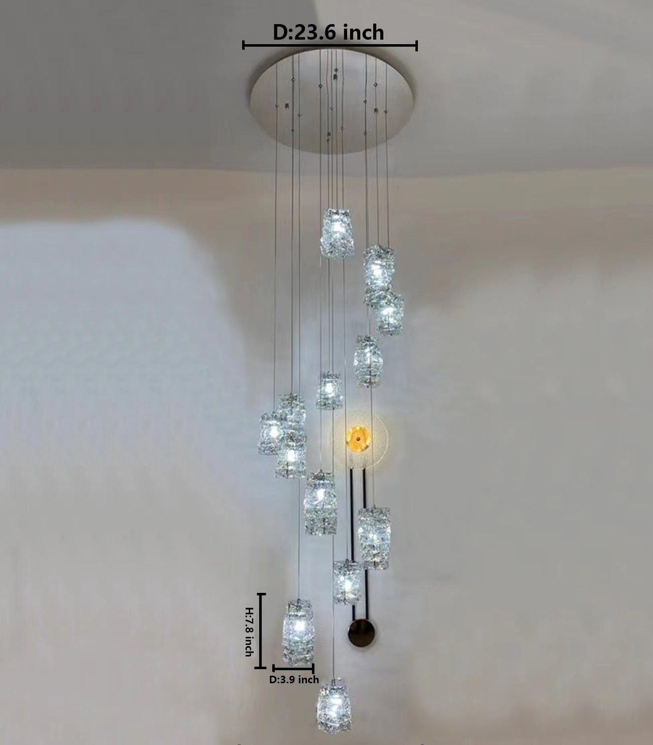 New Arrival Modern Crystal Chandelier for Staircase-Nobipets