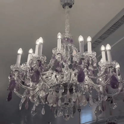 New Luxury Green/Purple Rock Crystal Chandelier for Living Room/Bedroom-Nobipets