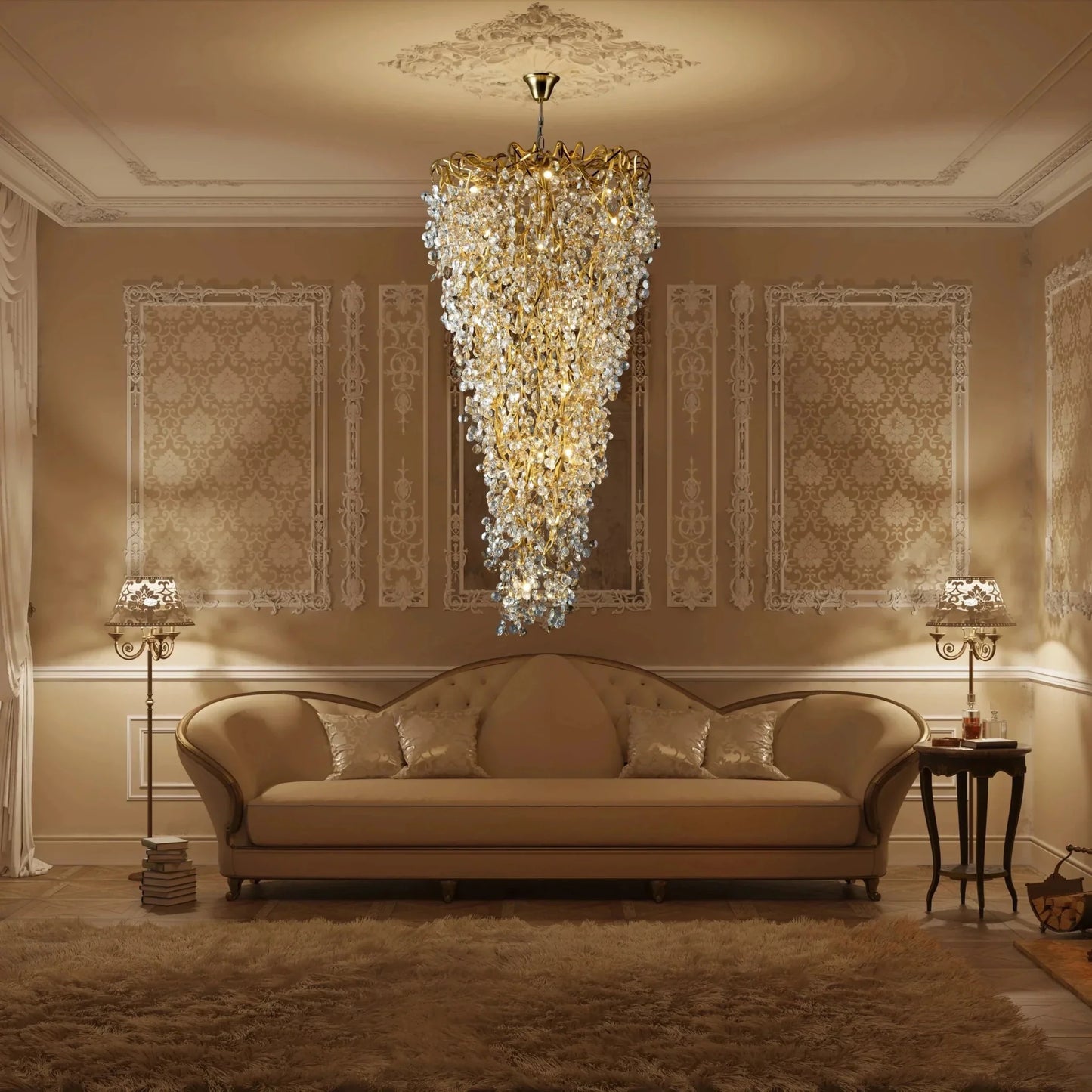 New Modern Light Luxury Branch Crystal Chandelier for Dining /Living Room-Nobipets