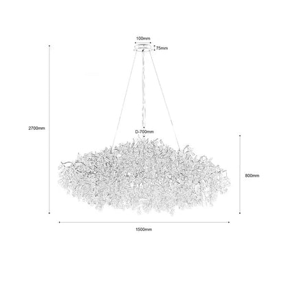 New Modern Light Luxury Branch Crystal Chandelier for Dining /Living Room-Nobipets