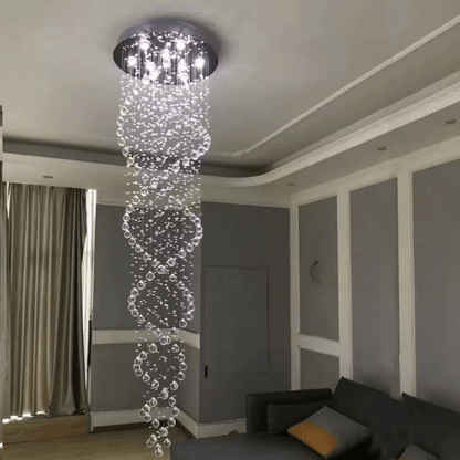 New Trend Spiral Crystal Chandelier For Staircase-Nobipets