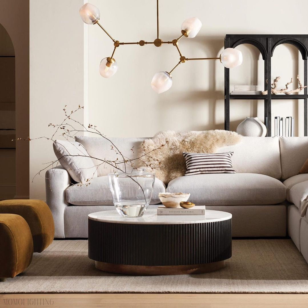 Noella Brass Chandelier 52''-Nobipets