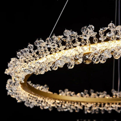 Nolan Halo Crystal Chandelier-Nobipets