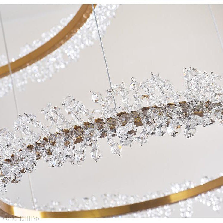 Nolan Halo Crystal Chandelier-Nobipets