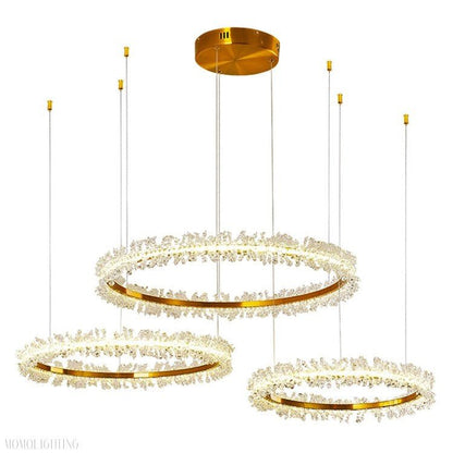 Nolan Halo Crystal Chandelier-Nobipets