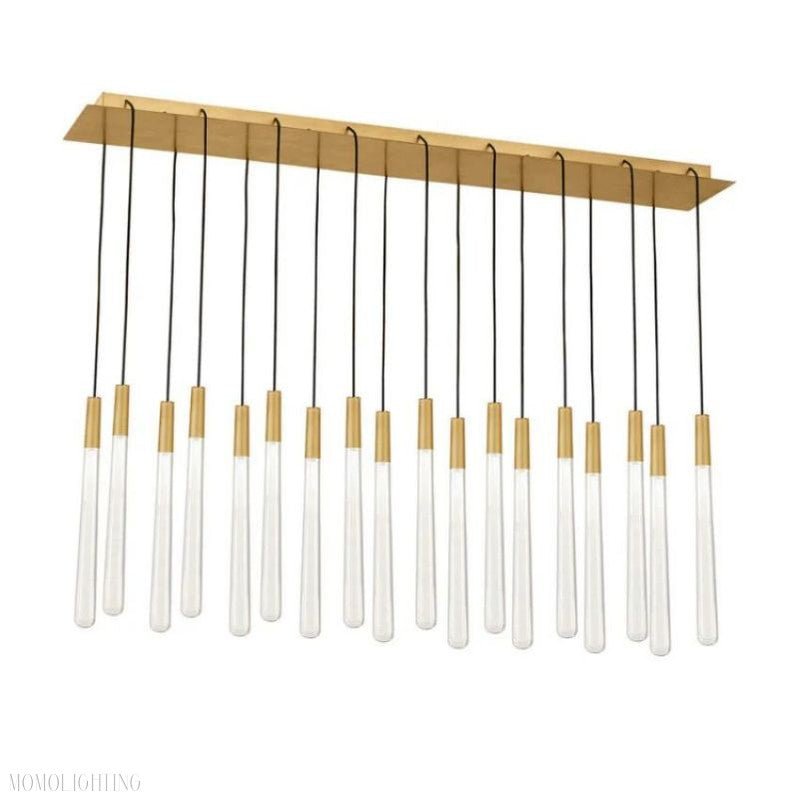 Noland 18-Light Linear Crystal Chandelier 48"-Nobipets