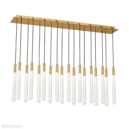 Noland 18-Light Linear Crystal Chandelier 48"-Nobipets