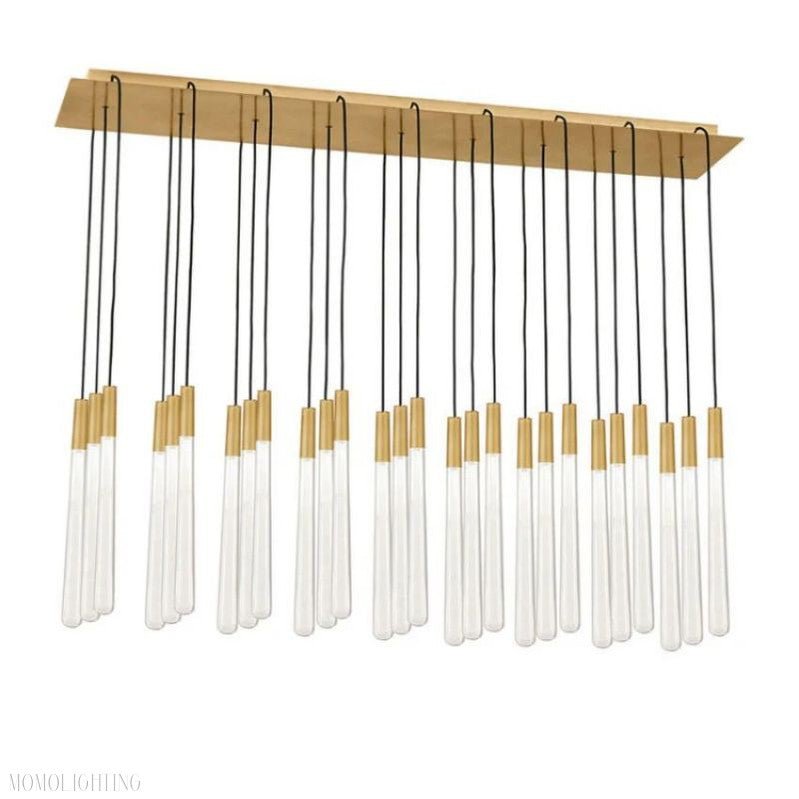 Noland 27-Light Linear Crystal Chandelier 48"-Nobipets