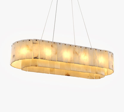 Nonzerad Rectangle Alabaster Dining Room Chandeliers