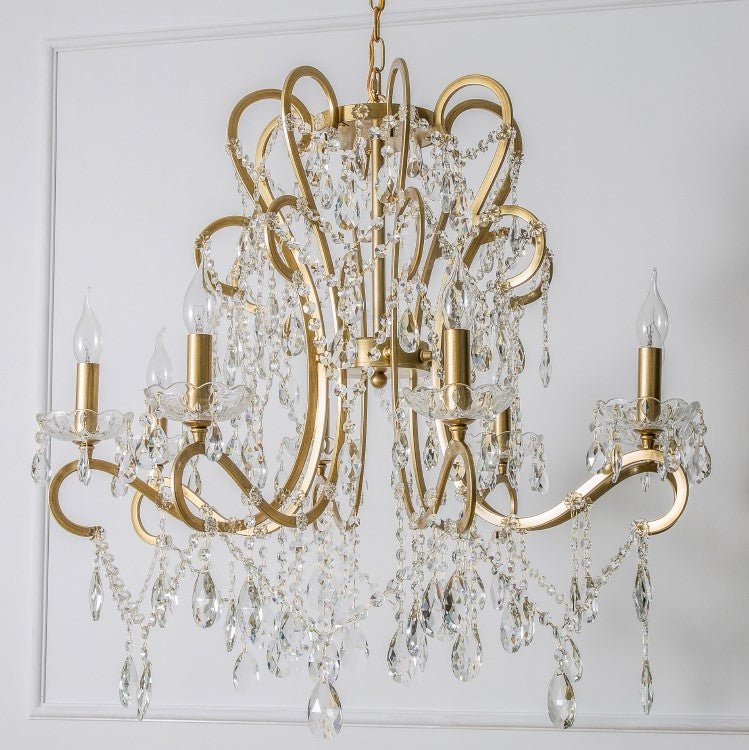 Nordic Vintage Candle Pendant Romantic Crystal Chandelier for Bedroom / Dining Room / Living Room-Nobipets