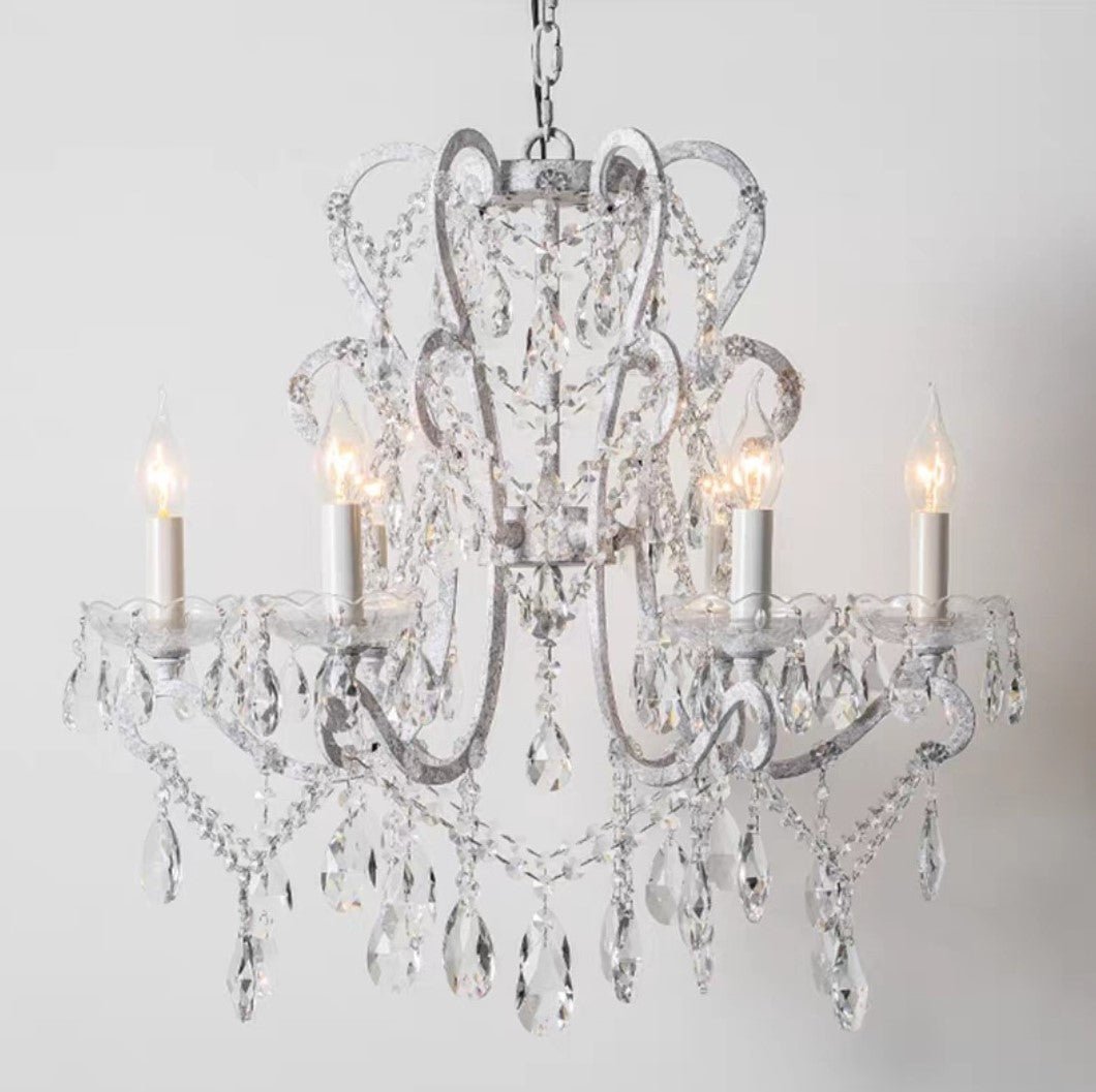 Nordic Vintage Candle Pendant Romantic Crystal Chandelier for Bedroom / Dining Room / Living Room-Nobipets