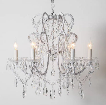 Nordic Vintage Candle Pendant Romantic Crystal Chandelier for Bedroom / Dining Room / Living Room-Nobipets