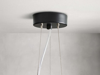 Nuvola White Milk Glass Chandelier 30''D