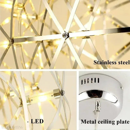 NYRA Firework Round Chandelier-Nobipets