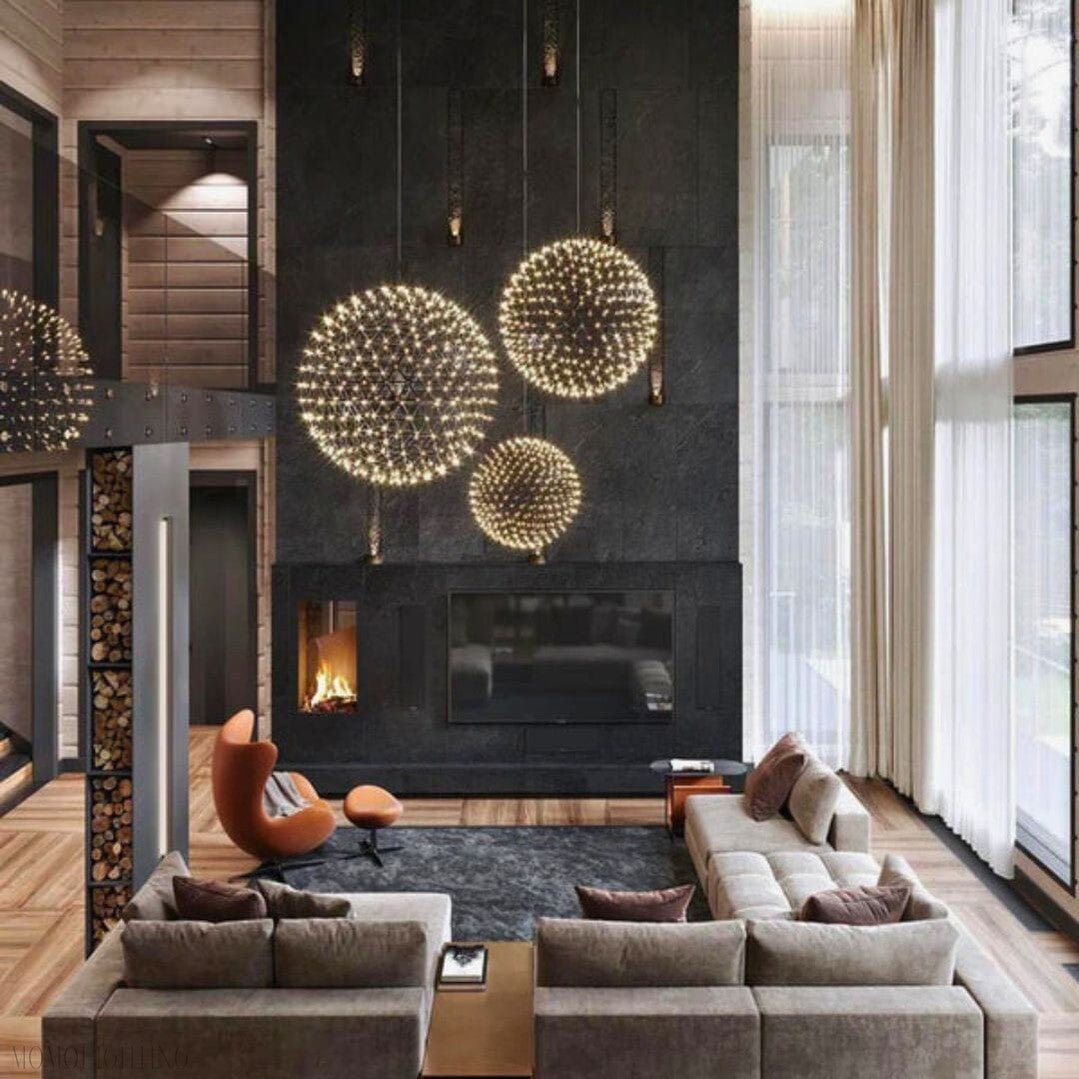 NYRA Firework Round Chandelier-Nobipets